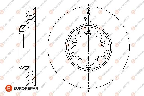 EUROREPAR 1676010680 - Спирачен диск vvparts.bg