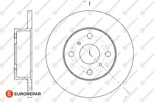 EUROREPAR 1676013280 - Спирачен диск vvparts.bg