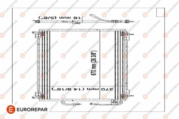 EUROREPAR E163299 - Кондензатор, климатизация vvparts.bg