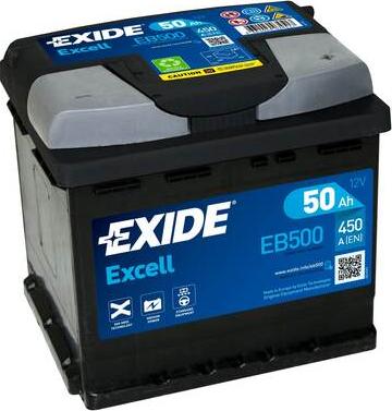 Exide EB500 - Стартов акумулатор vvparts.bg