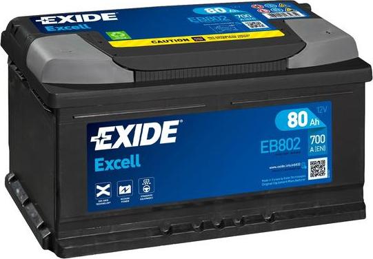 Exide EB802 - Стартов акумулатор vvparts.bg