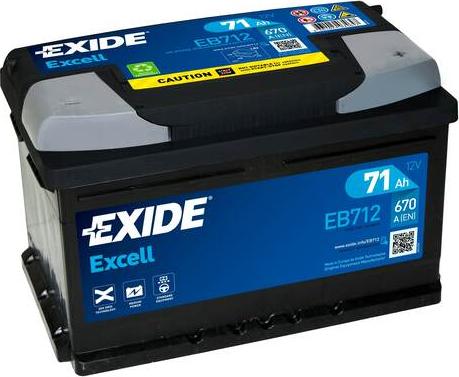 Exide EB712 - Стартов акумулатор vvparts.bg