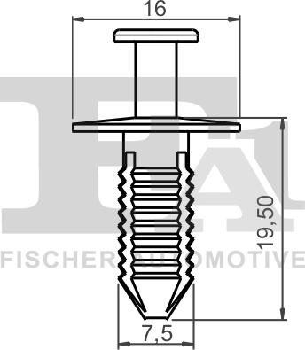 FA1 14-20007.5 - Клипс (щипка), декоративна / предпазна лайсна vvparts.bg