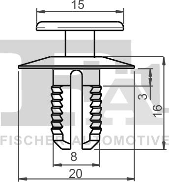 FA1 10-20002.25 - Клипс (щипка), декоративна / предпазна лайсна vvparts.bg