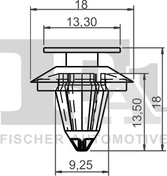 FA1 11-40044.5 - Клипс (щипка), декоративна / предпазна лайсна vvparts.bg