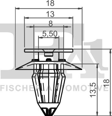 FA1 11-40002.25 - Клипс (щипка), декоративна / предпазна лайсна vvparts.bg