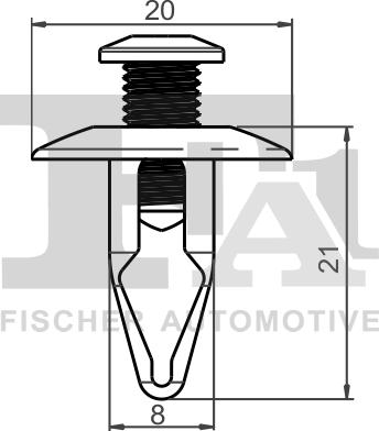 FA1 75-30001.5 - Клипс (щипка), декоративна / предпазна лайсна vvparts.bg