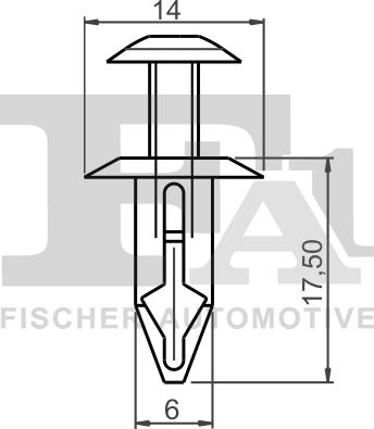 FA1 75-30002.10 - Клипс (щипка), декоративна / предпазна лайсна vvparts.bg