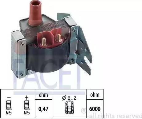 FACET 9.6072 - Запалителна бобина vvparts.bg