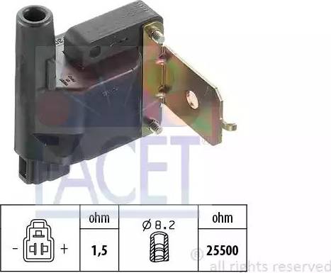 FACET 9.6152 - Запалителна бобина vvparts.bg