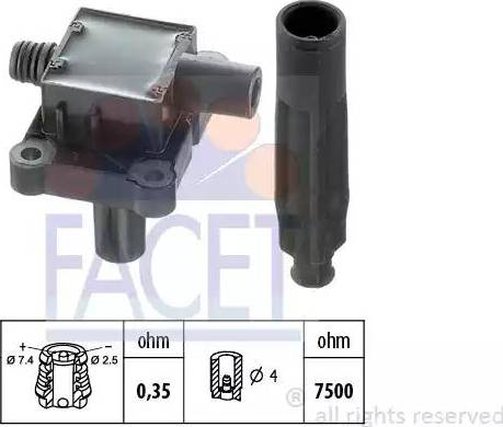 FACET 9.6216K - Запалителна бобина vvparts.bg