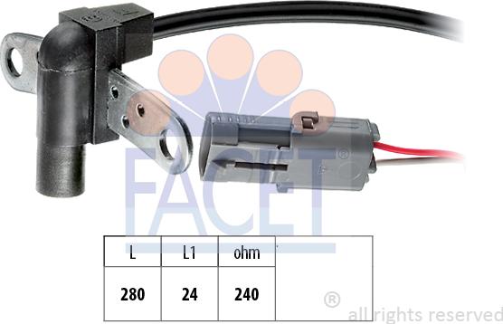 FACET 9.0023 - Импулсен датчик, колянов вал vvparts.bg