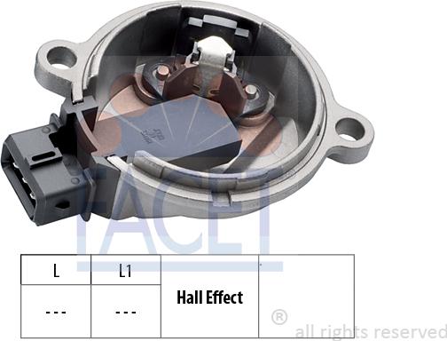 FACET 9.0365 - Датчик, положение на разпределителния вал vvparts.bg