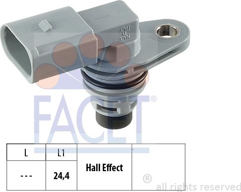 FACET 9.0368 - Датчик, положение на разпределителния вал vvparts.bg