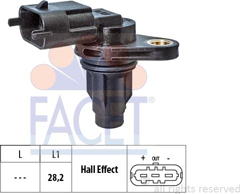 FACET 9.0700 - Датчик, положение на разпределителния вал vvparts.bg