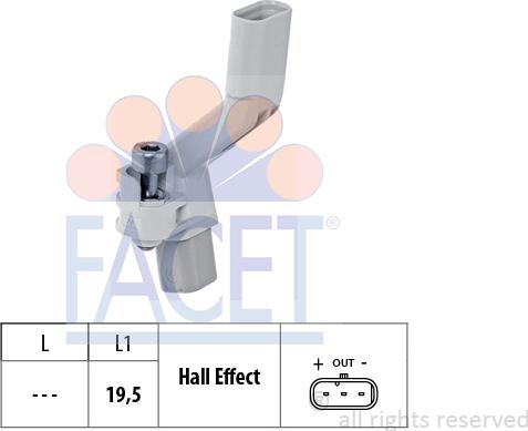 FACET 9.0708 - Импулсен датчик, колянов вал vvparts.bg