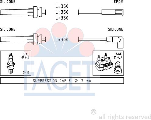 FACET 4.9990 - Комплект запалителеи кабели vvparts.bg