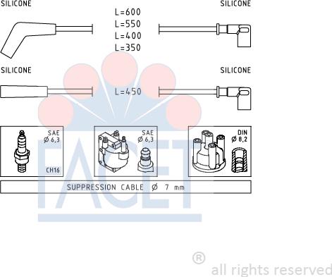 FACET 4.9914 - Комплект запалителеи кабели vvparts.bg