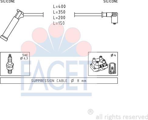 FACET 4.9984 - Комплект запалителеи кабели vvparts.bg