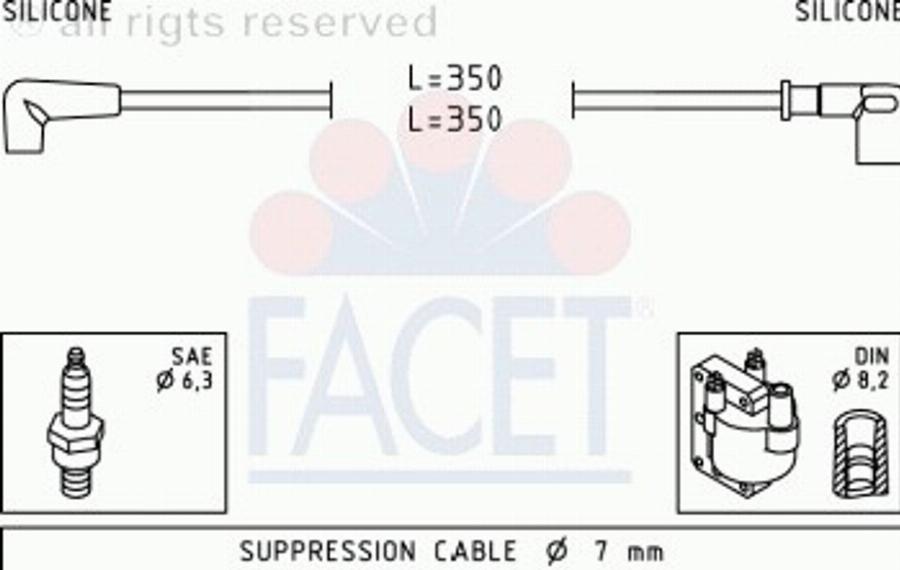 FACET 4.9939 - Комплект запалителеи кабели vvparts.bg