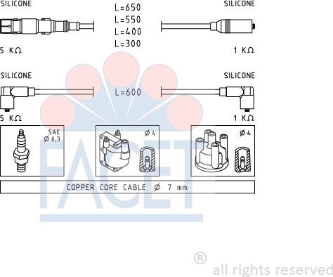 FACET 4.9933 - Комплект запалителеи кабели vvparts.bg