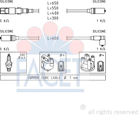 FACET 4.9932 - Комплект запалителеи кабели vvparts.bg