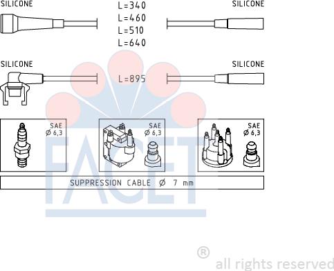 FACET 4.9499 - Комплект запалителеи кабели vvparts.bg