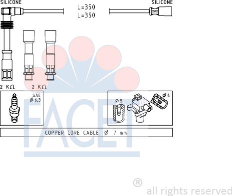 FACET 4.9491 - Комплект запалителеи кабели vvparts.bg