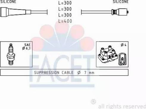 FACET 4.9492 - Комплект запалителеи кабели vvparts.bg