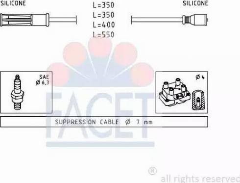 FACET 4.9443 - Комплект запалителеи кабели vvparts.bg