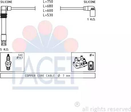 FACET 4.9468 - Комплект запалителеи кабели vvparts.bg