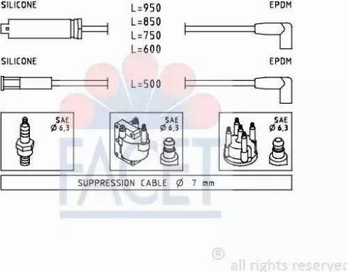 FACET 4.9419 - Комплект запалителеи кабели vvparts.bg