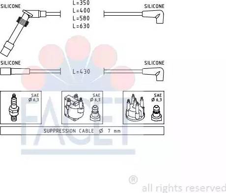 FACET 4.9528 - Комплект запалителеи кабели vvparts.bg