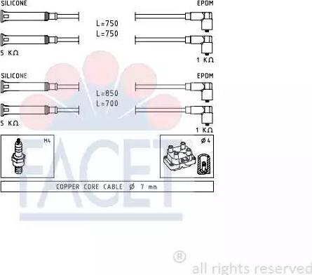 FACET 4.9694 - Комплект запалителеи кабели vvparts.bg