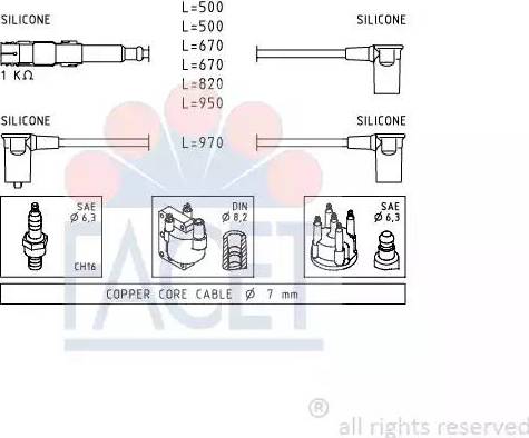 FACET 4.9657 - Комплект запалителеи кабели vvparts.bg