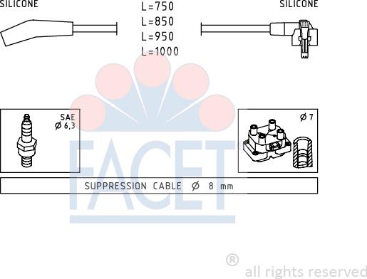 FACET 4.9639 - Комплект запалителеи кабели vvparts.bg