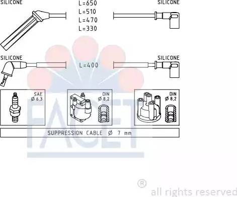 FACET 4.9138 - Комплект запалителеи кабели vvparts.bg