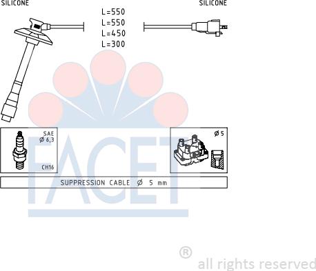 FACET 4.9856 - Комплект запалителеи кабели vvparts.bg