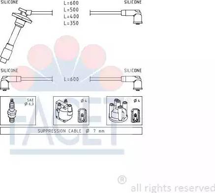 FACET 4.9879 - Комплект запалителеи кабели vvparts.bg