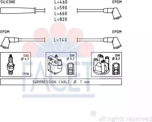 FACET 4.9397 - Комплект запалителеи кабели vvparts.bg