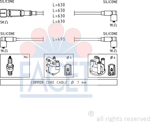 FACET 4.9364 - Комплект запалителеи кабели vvparts.bg