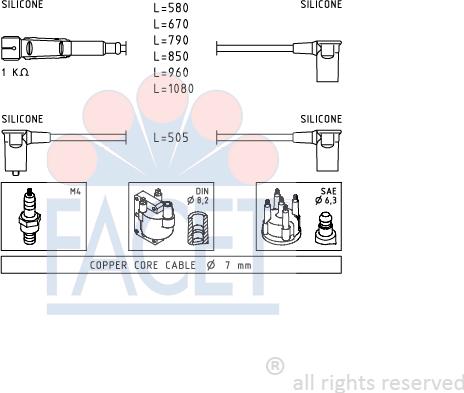 FACET 4.9323 - Комплект запалителеи кабели vvparts.bg