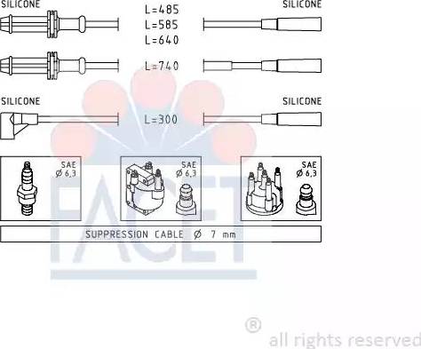 FACET 4.9376 - Комплект запалителеи кабели vvparts.bg