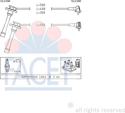 FACET 4.9209 - Комплект запалителеи кабели vvparts.bg