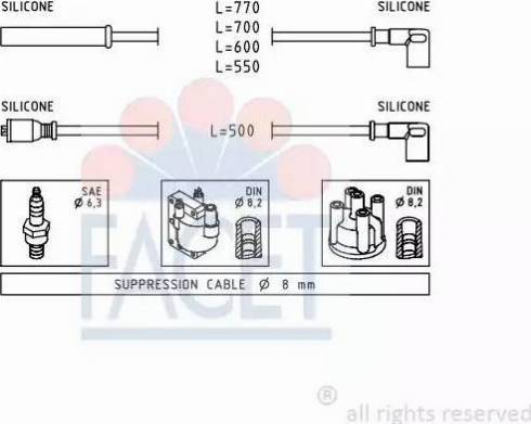 FACET 4.9281 - Комплект запалителеи кабели vvparts.bg