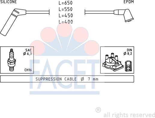 FACET 4.9753 - Комплект запалителеи кабели vvparts.bg