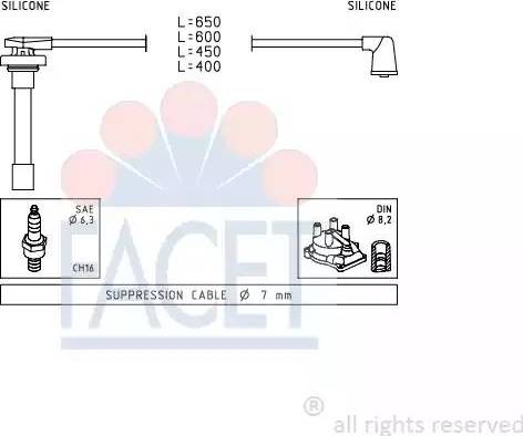 FACET 4.9714 - Комплект запалителеи кабели vvparts.bg