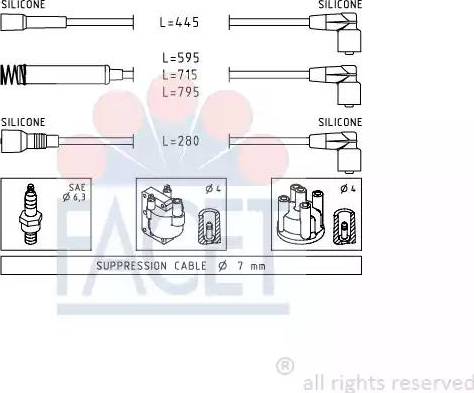 FACET 4.8956 - Комплект запалителеи кабели vvparts.bg