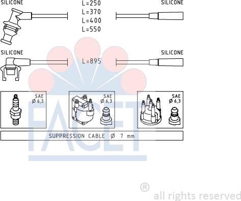 FACET 4.8920 - Комплект запалителеи кабели vvparts.bg