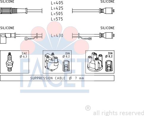 FACET 4.8466 - Комплект запалителеи кабели vvparts.bg